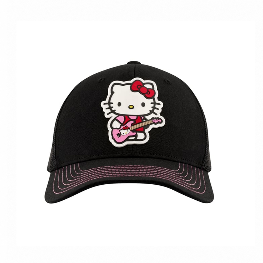 【預購】Fender x Hello Kitty Black Logo Hat 聯名款網眼帽【敦煌樂器】, , large