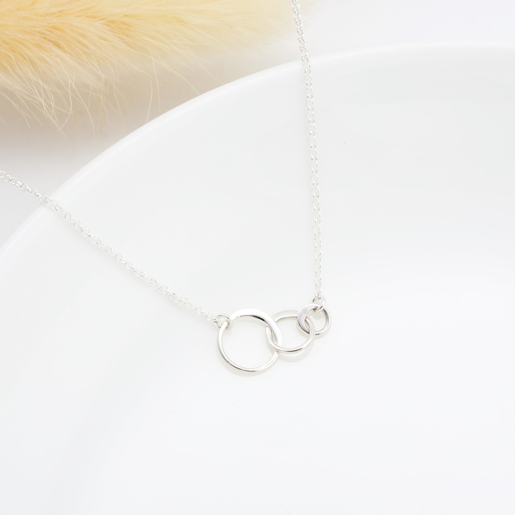 【Angel & Me】Complete Circle Round s925 sterling silver necklace gift, , large