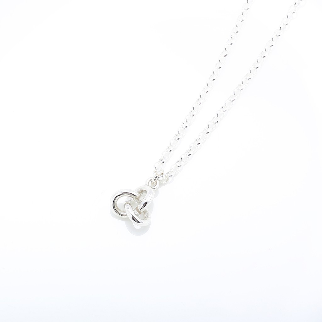 【Angel & Me】Happiness infinity intertwine 925 sterling silver necklace gift, , large