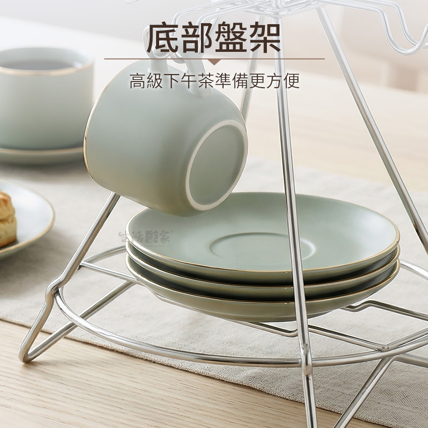 SHCJ 四人份咖啡杯架 台灣製SUS304 咖啡杯 馬克杯 杯盤架 吊掛收納, , large