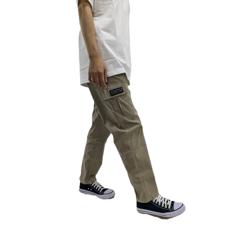 【億子洪】爆彈口袋工裝長褲 SGS認證通過 無拉鍊款 卡其直筒-5XL【P5】, , large
