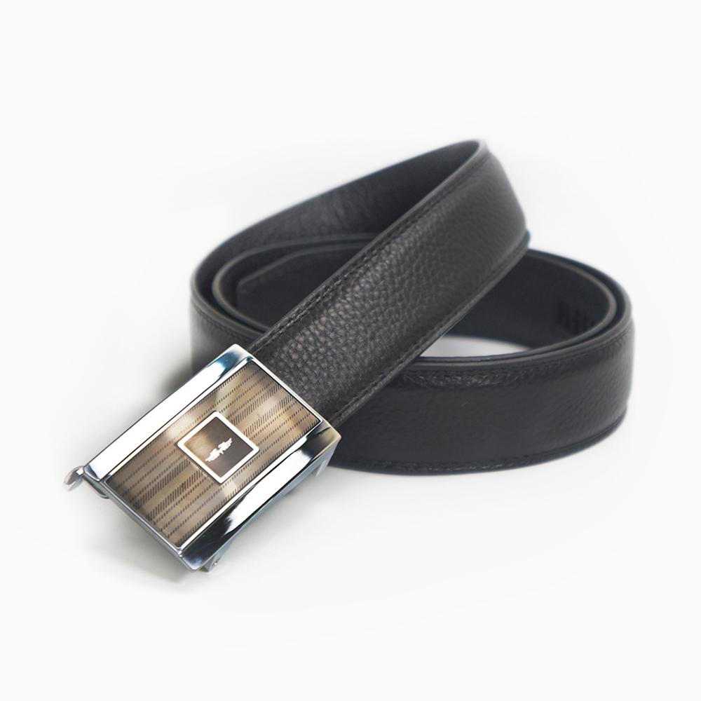 [Top layer cowhide] Automatic buckle genuine leather gentleman belt T3, , large