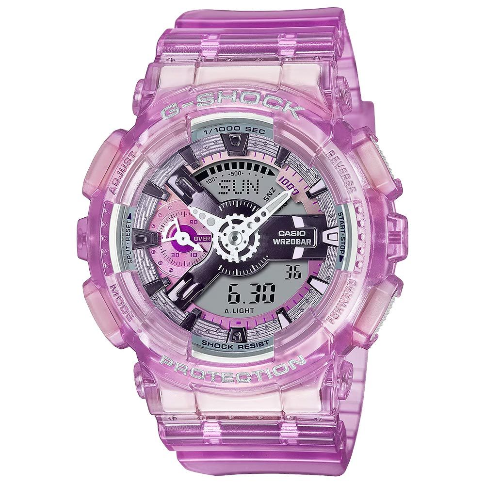 CASIO 卡西歐 G-SHOCK 未來系列 半透明女錶手錶 GMA-S110VW-4A, , large