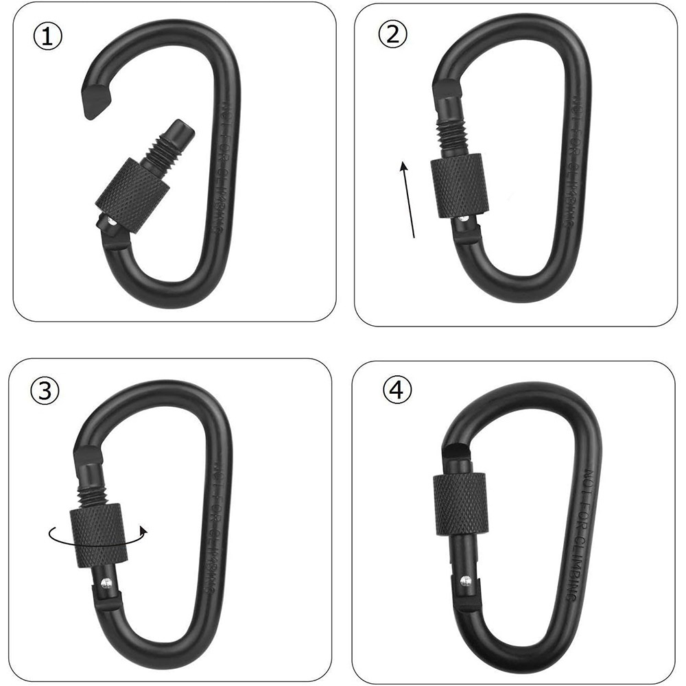 鑰匙圈快脫接桿搜集器6PC(黑色亮面款)6.35mm六角頭通用, , large