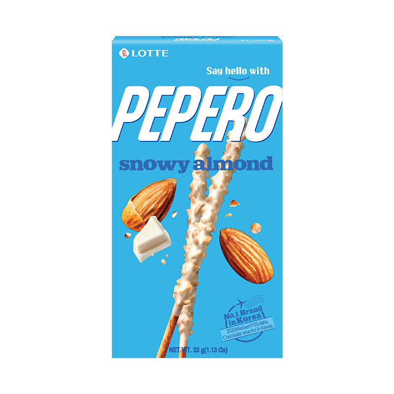 LOTTE PEPERO 杏仁白巧克力棒32g, , large