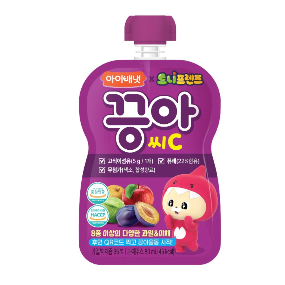 Ivenet 蔬果泥C 葡萄＆蘋果風味 80ml /10入, , large