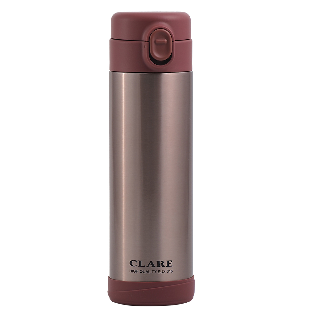 CLARE316不鏽鋼陶瓷彈跳保溫杯-500ml-玫瑰金-1支, , large