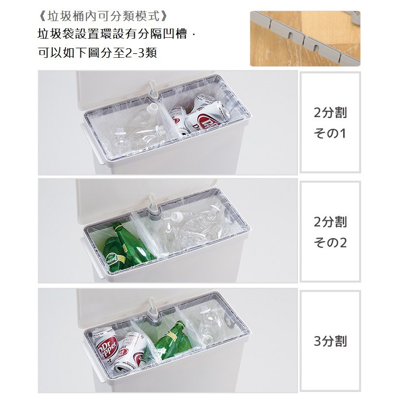 【this-this】日本Like-it｜直立式分類垃圾桶 25L, , large