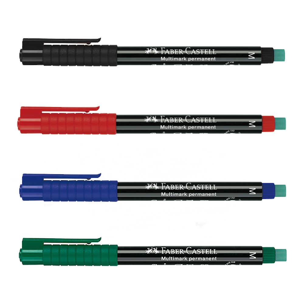 【Faber-Castell】輝柏 全能油性萬用筆 M 黑/藍/紅/綠色10支入/ 盒 152599/152551/152521/152563  -  多款可選, , large