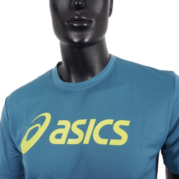 Asics T恤 短袖 吸濕快乾 透氣舒適 輕量柔軟 藍綠 [2033B666-401], , large