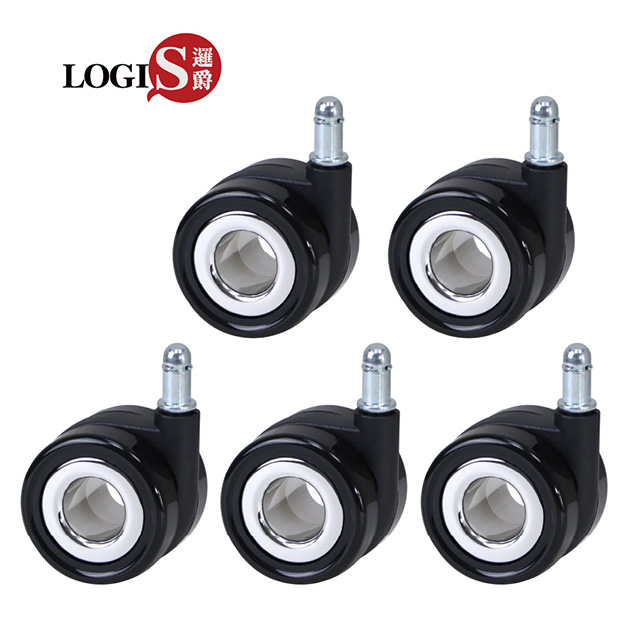 Computer chair wheels, hollow PVC casters, rollers, office chair wheels, , large
