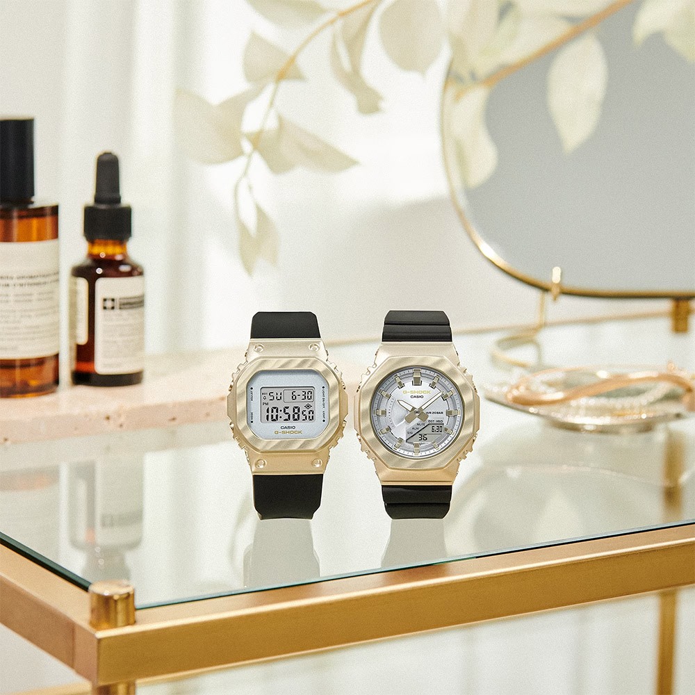 CASIO 卡西歐 G-SHOCK 八角 香檳金系列雙顯手錶 GM-S2100BC-1A, , large