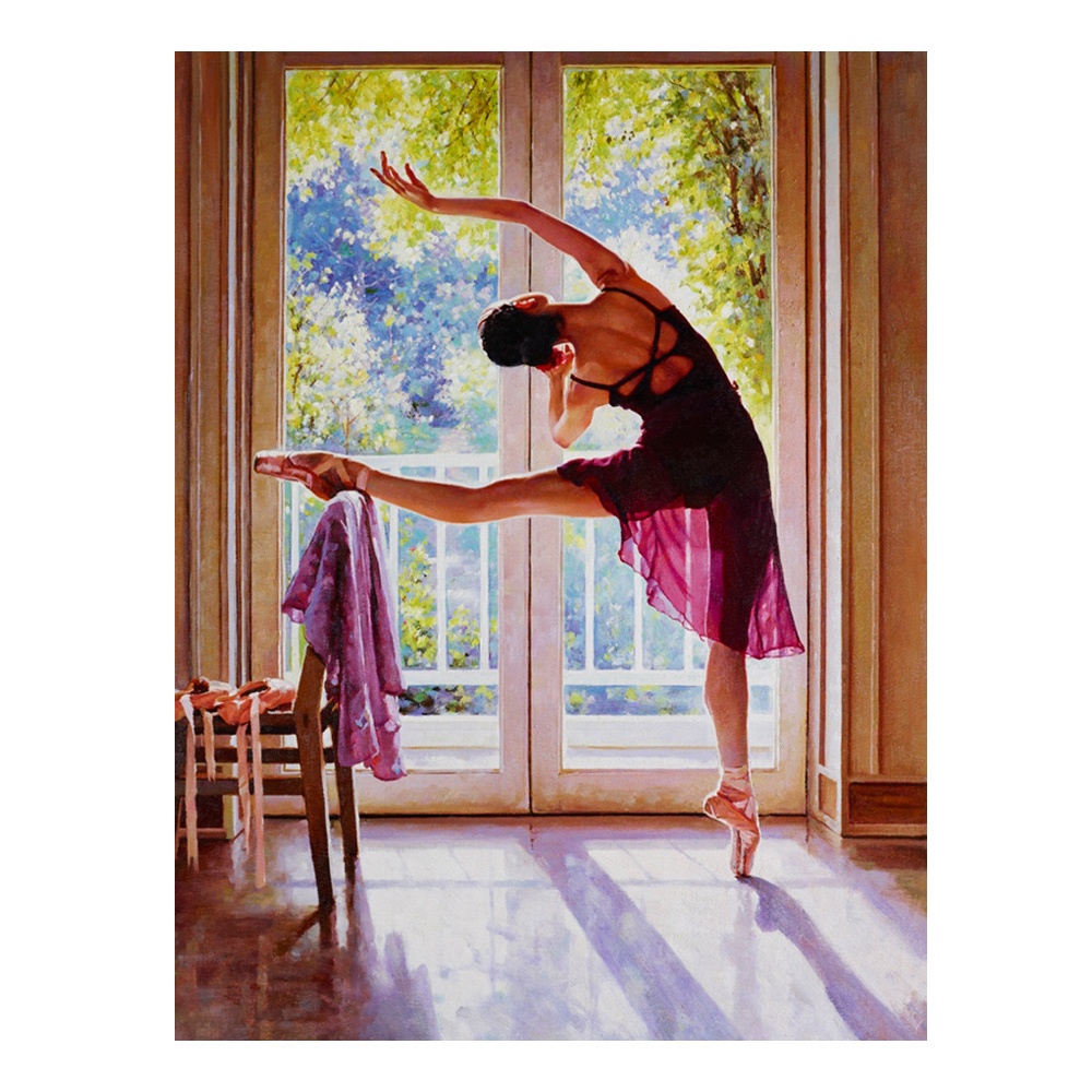 【御畫房】芭蕾舞之二 國家一級畫師手繪油畫60&times;80cm(VF-161), , large