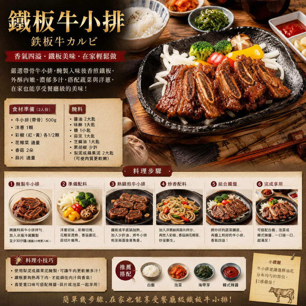 豪鮮牛肉 美國安格斯帶骨牛小排1包(200g/包/3~6片/單骨切)_任選, , large