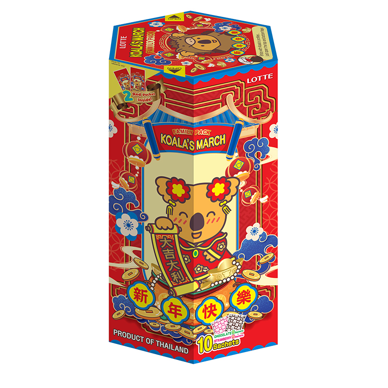 樂天小熊餅家庭號-新年限定版195g, , large