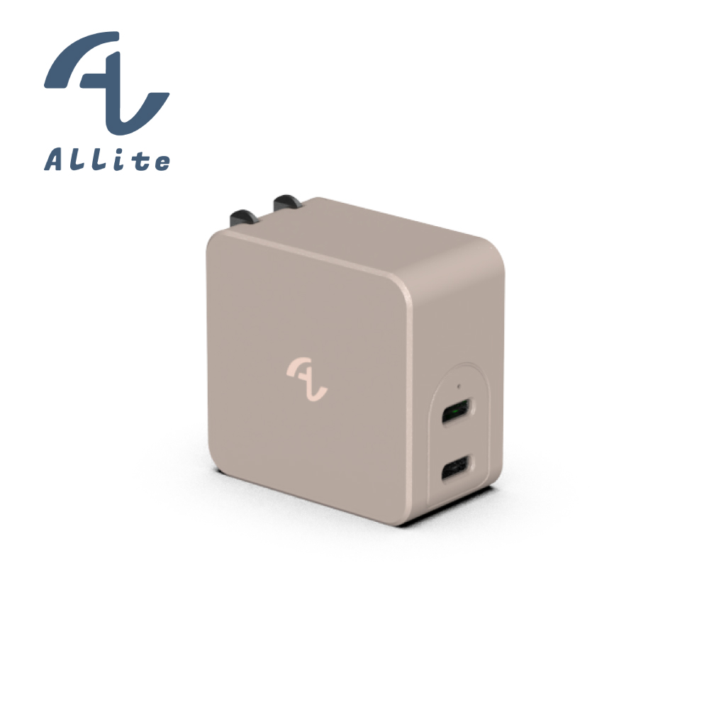 [萬摩科技]Allite GaN 氮化鎵雙口 USB-C 快充充電器｜焦糖奶茶, , large