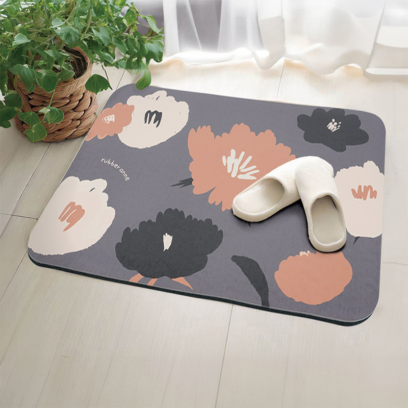 【怪獸】rubber anne 10秒頂吸 軟式珪藻土吸水地墊  夢境系列 (60x40cm)-綠意盎然, , large