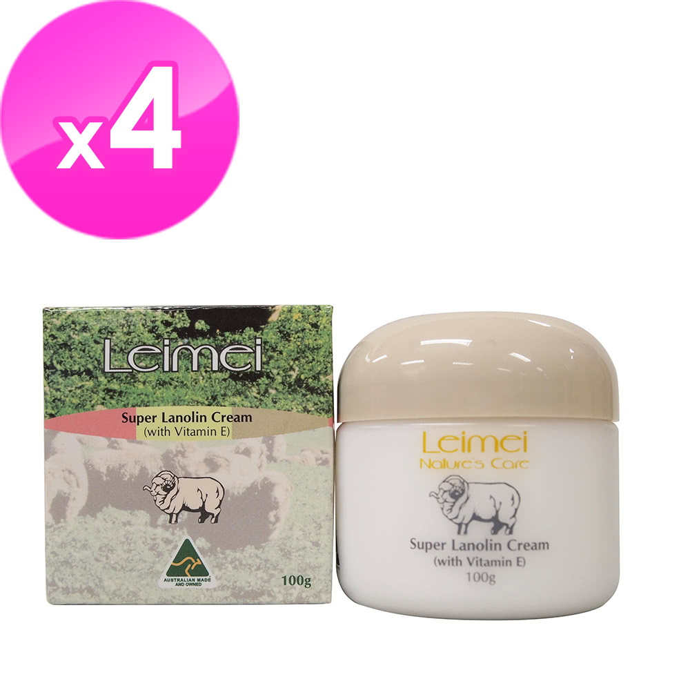 [Natures Care] Leimei超滋潤綿羊霜含維他命E(4入組 100ml/罐), , large
