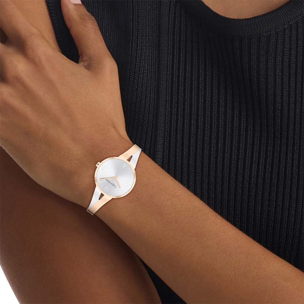 CALVIN KLEIN CK 雙色女錶-30mm(25100028), , large