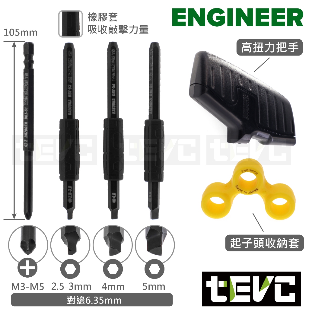 <tevc>現貨商品 日本 ENGINEER PDS-02 暴龍鉗 精裝版 崩牙 開花 滑牙 變形 螺絲 十件式工具組, , large