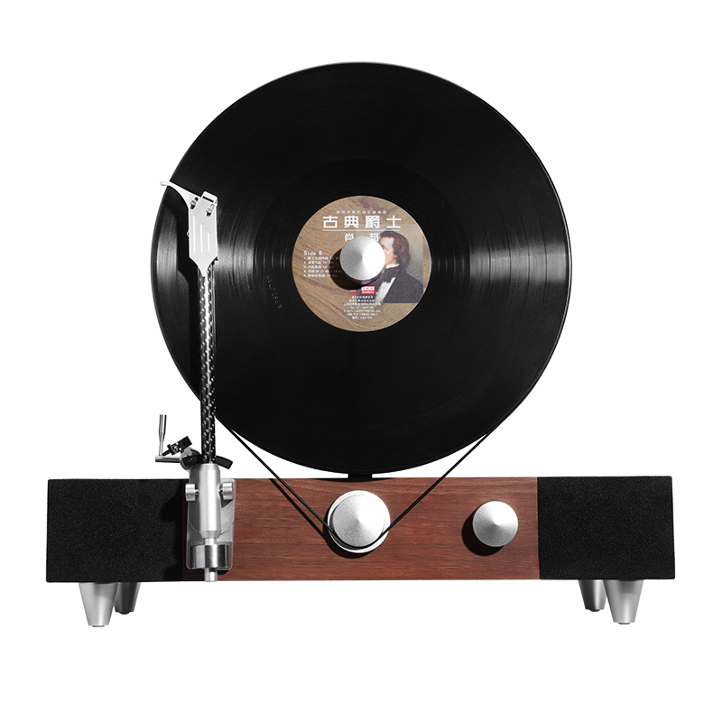 [JunYu] Gramovox Upright bluetooth vinyl record player/walnut classic model, , large