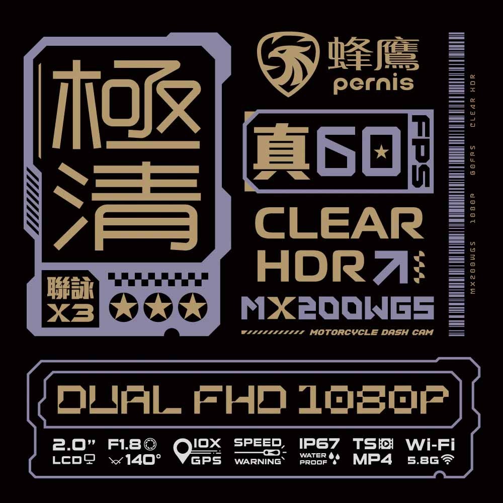 六姐的店※【 Polaroid寶麗萊】Pernis MX200WGS 機車行車記錄器 贈32G*可提供安裝服務*, , large