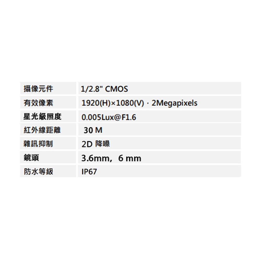 昌運監視器 SAMPO聲寶 VK-TW30 200萬 CVI 星光級低照度 紅外線攝影機 (以替代款出貨), , large