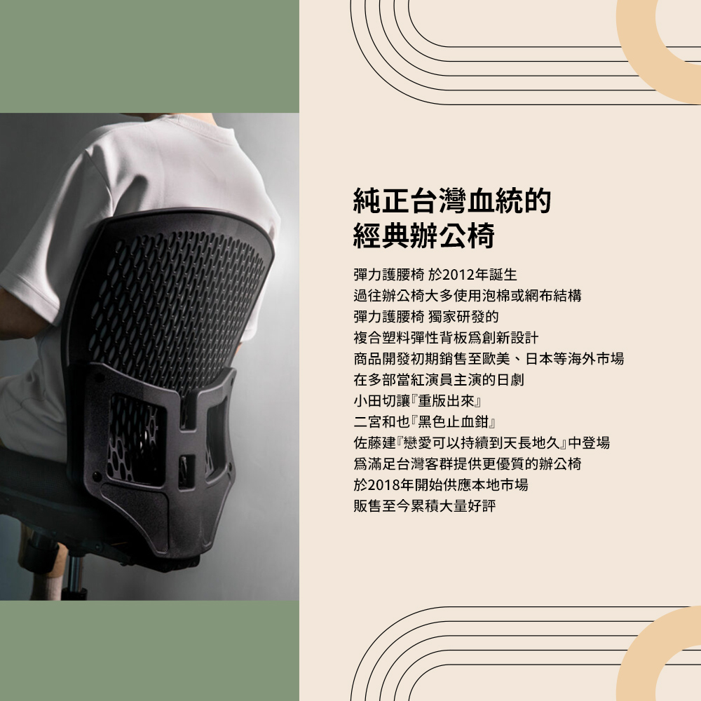 【H&R安室家】台製彈力人體工學護腰椅 電腦椅/辦公椅/升降椅/書桌椅 多款任選, , large