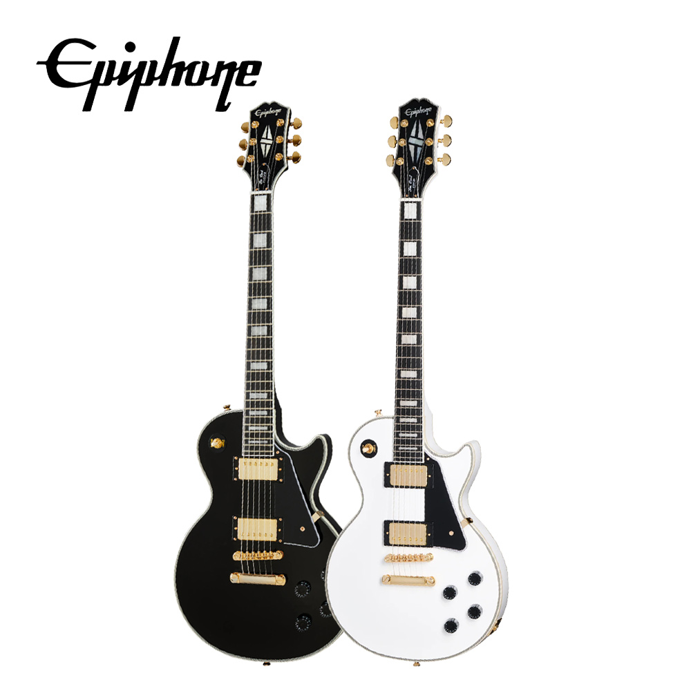 Epiphone Les Paul Custom 電吉他 黑/白【敦煌樂器】, , large