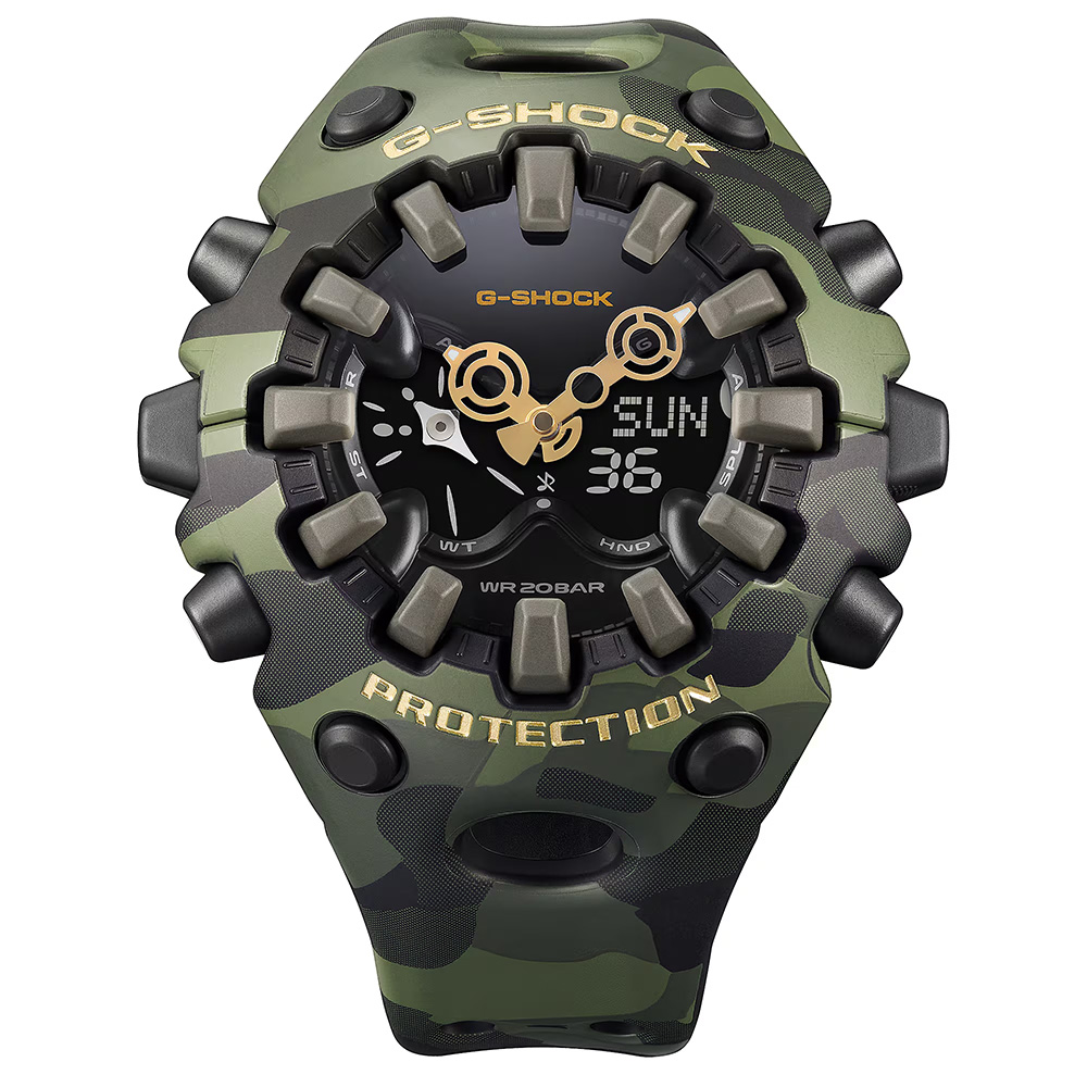 CASIO 卡西歐G-SHOCK BOLD CAMO 系列 迷彩獨特大錶殼雙顯電子錶 手錶 送禮 禮物 推薦(GA-V01CMG-3A), , large