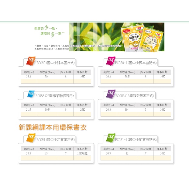 哈哈 課本用環保書衣/書套(多款)BC088, , large