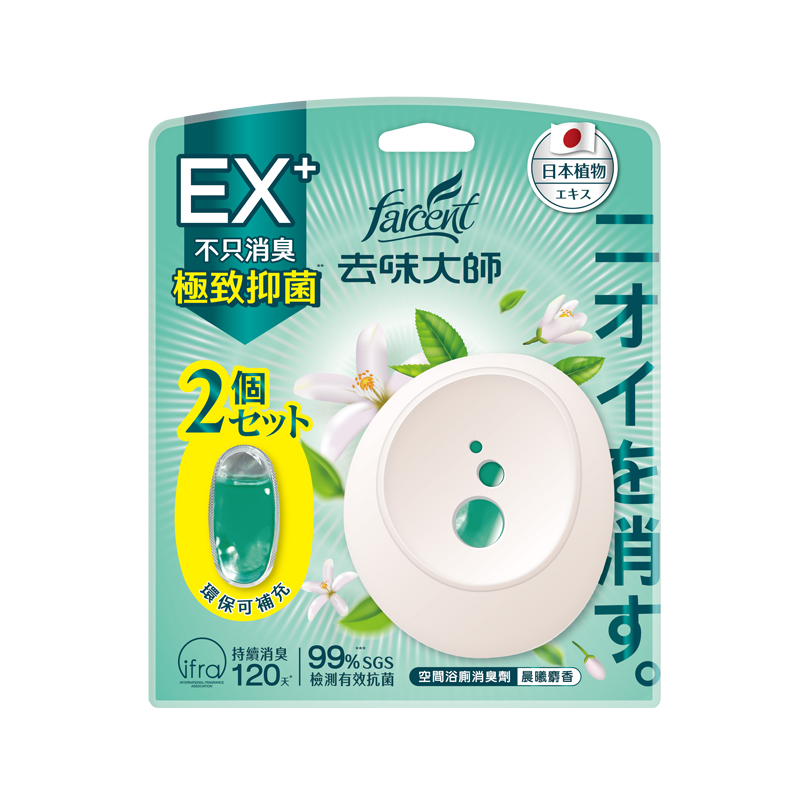 去味大師抗菌浴廁消臭劑晨曦麝香-1正1補, , large