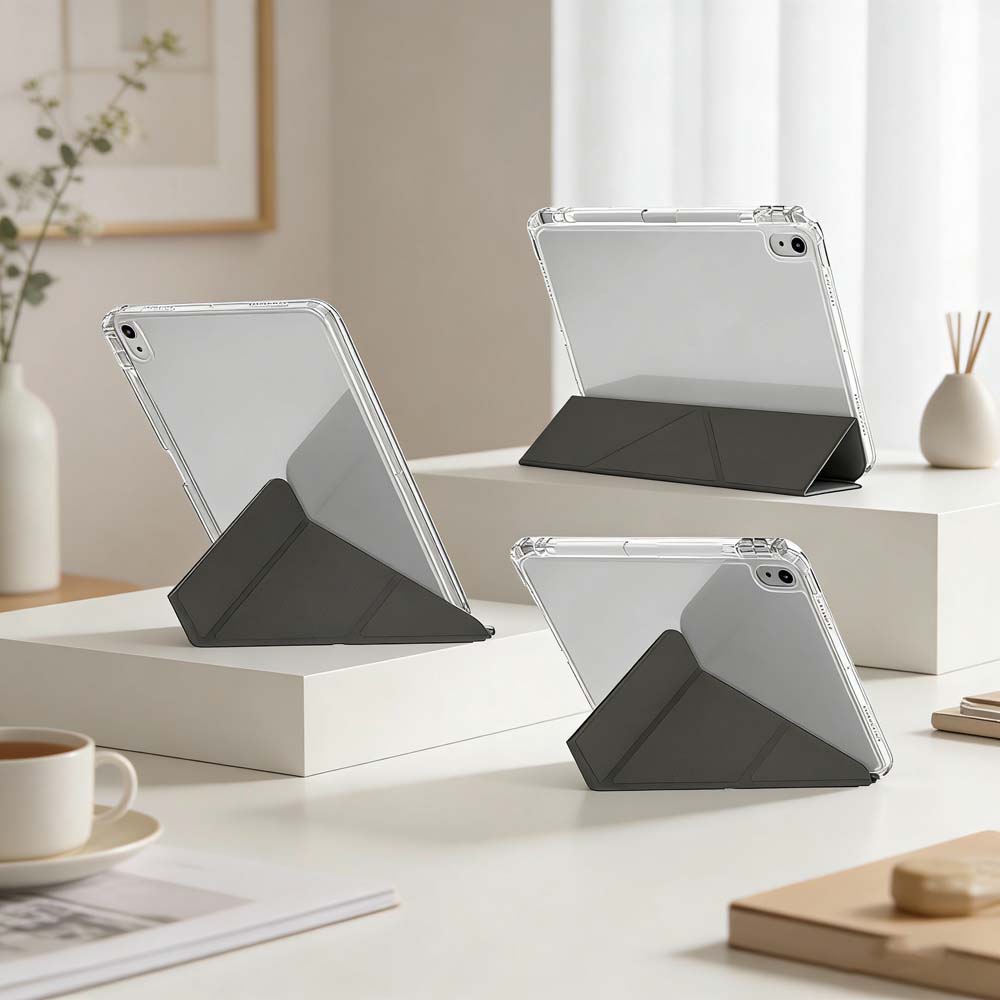 【山水之寶】Skinarma iPadPro11吋M4/M5（2024/2025版）保護套 Zeta可拆式磁吸支架內置筆槽平板保護殼原廠公司貨, 灰色, large