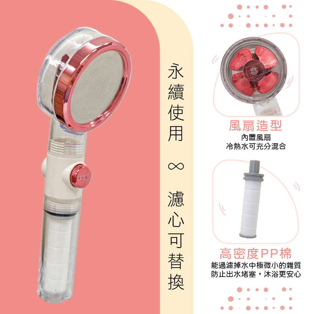 【雙手萬能】一鍵止水旋風增壓蓮蓬頭(淋浴花灑/衛浴設備), , large