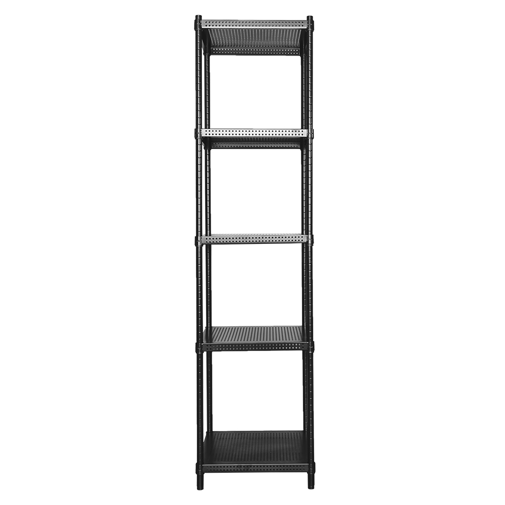 【Y HOUSE】45x45x180cm perforated plate five-layer rack perforated plate rack iron rack - black paint, , large