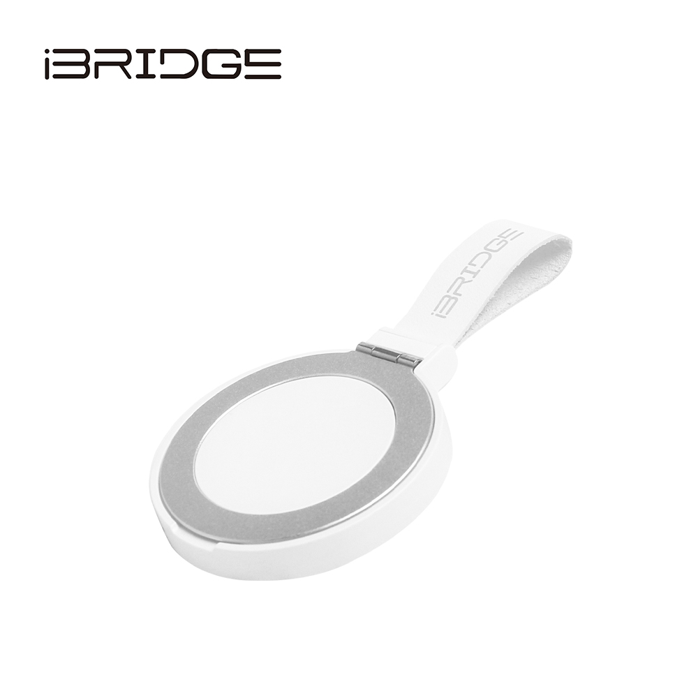 iBRIDGE 15W Magnetic Ring Holder Wireless Charger - White, , large
