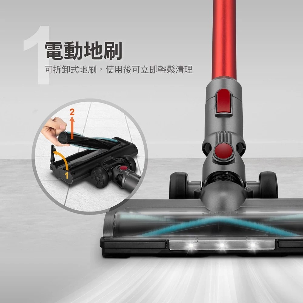 CHIMEI 奇美 LED電動地刷 手持 強力氣旋吸塵器 VC-HUNPH0, , large