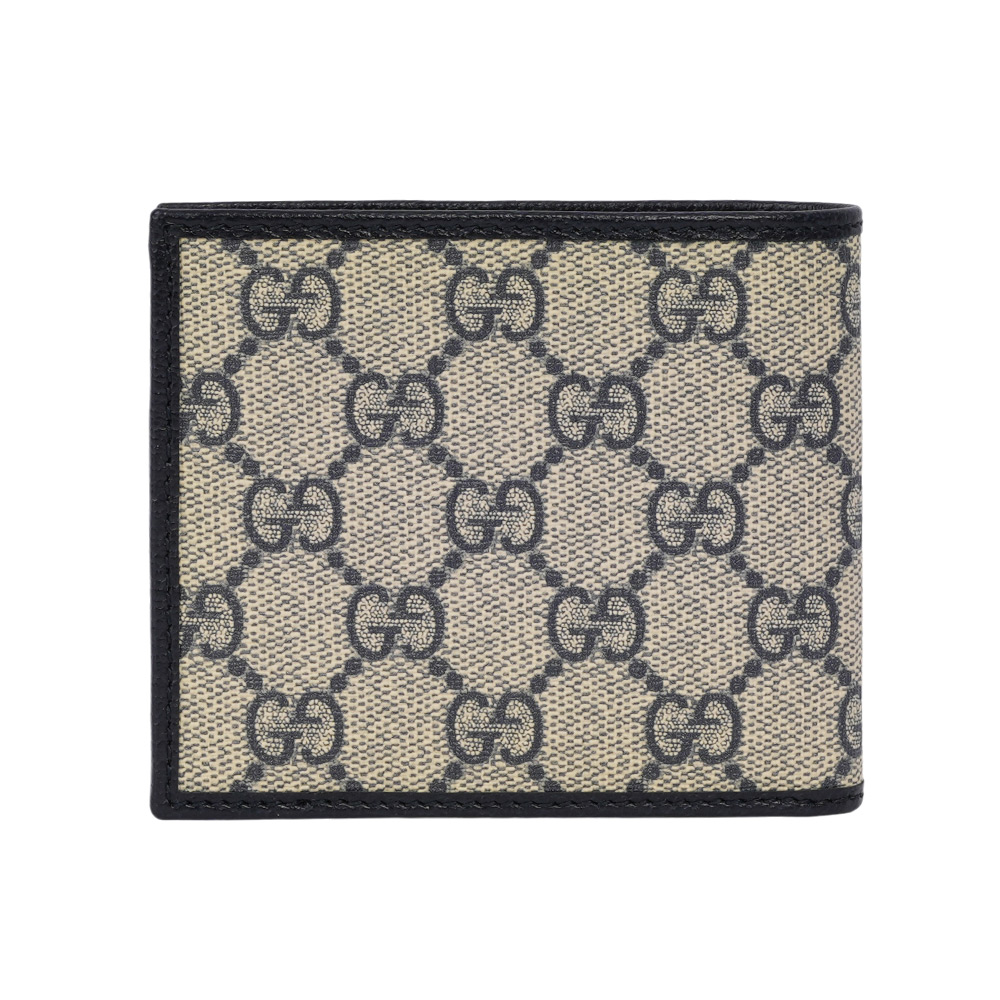 GUCCI Interlocking G Logo 對開8卡短夾/米色/黑藍色, , large