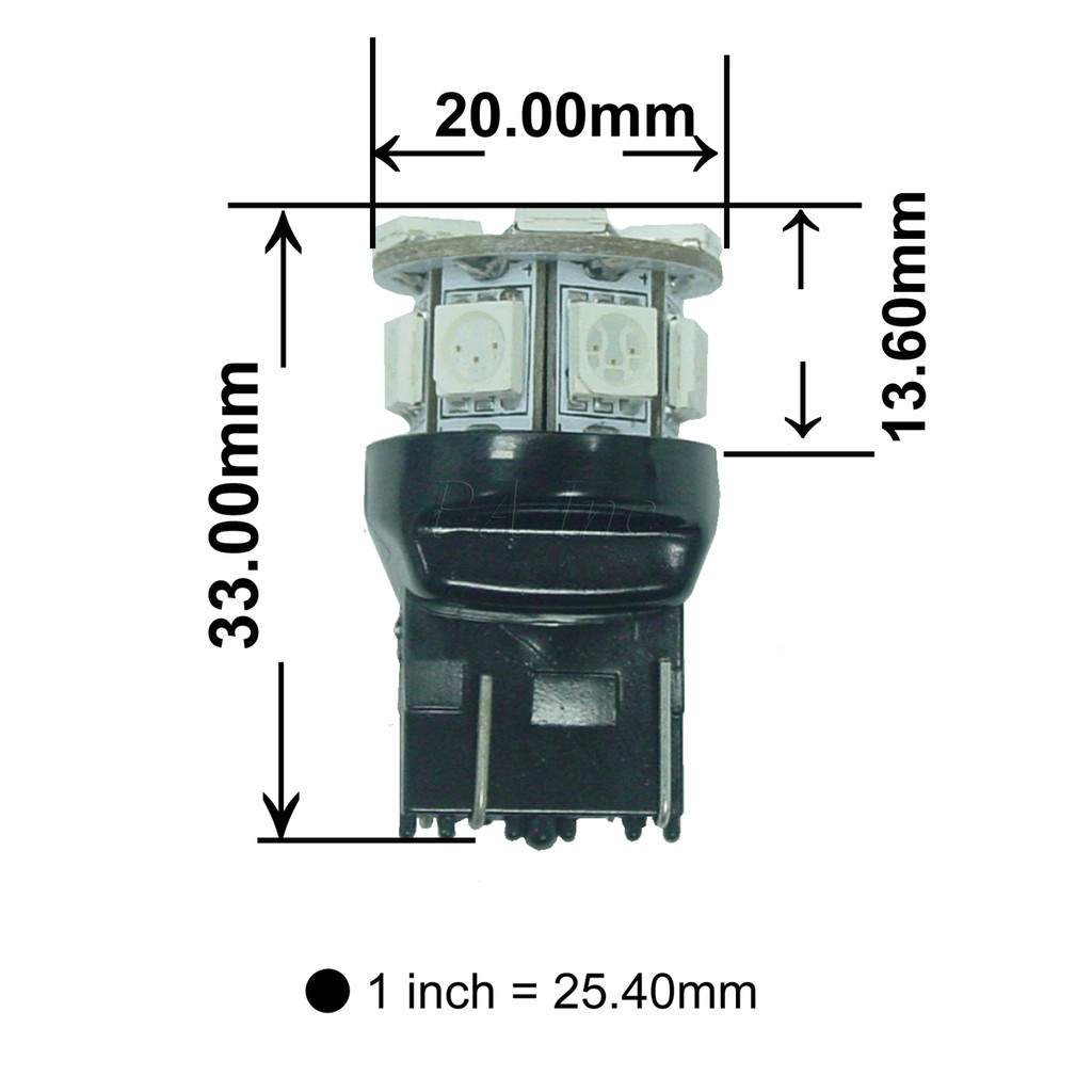 【PA LED】7440 單芯 T20 13晶 SMD LED 39晶體 日行燈 小燈 方向燈 倒車燈 後霧燈 尾燈, , large