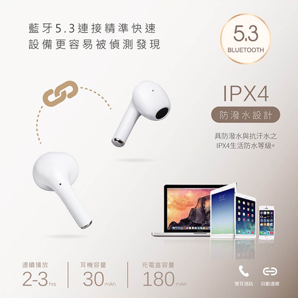 RASTO RS47 Old Time Power Display True Wireless Bluetooth 5.3 Headphones - IPX4 Waterproof, Digital Power Display, Extra Long Use, , large