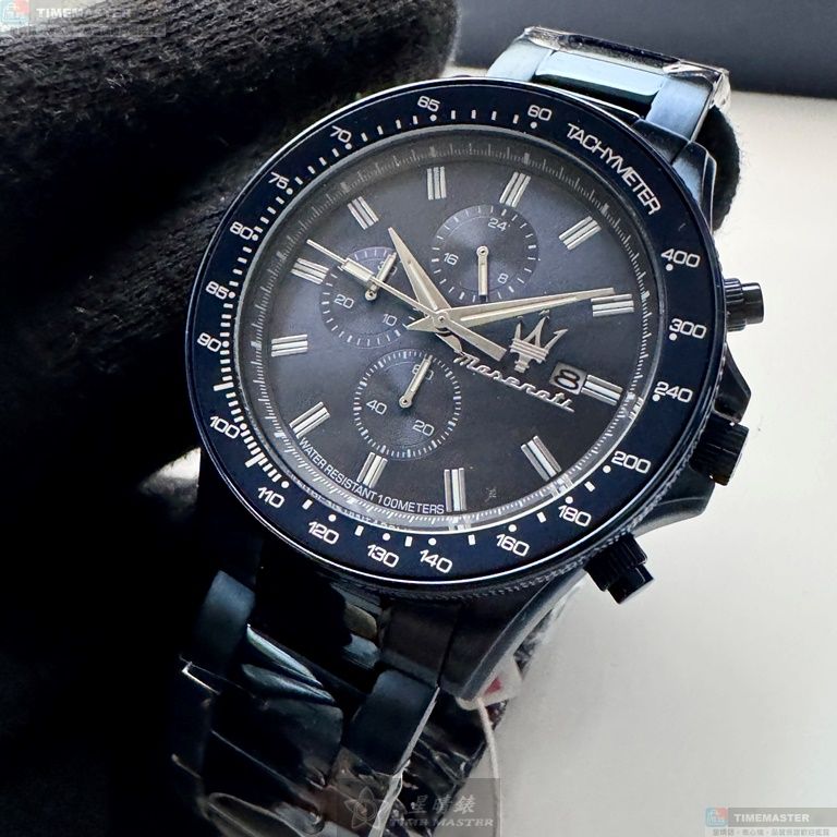 [星晴錶業]MASERATI手錶,44mm,R8873640023寶藍色錶面寶藍錶殼寶藍精鋼錶帶款, , large