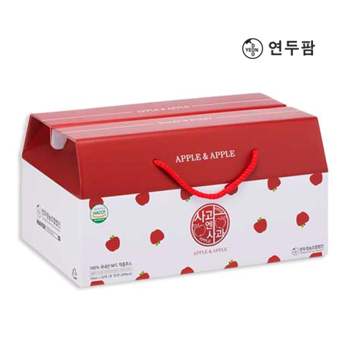【韓國YEONDOOFARM妍杜農場】NFC 100% 好農蘋果汁禮盒組 (100ml &times; 20包), , large