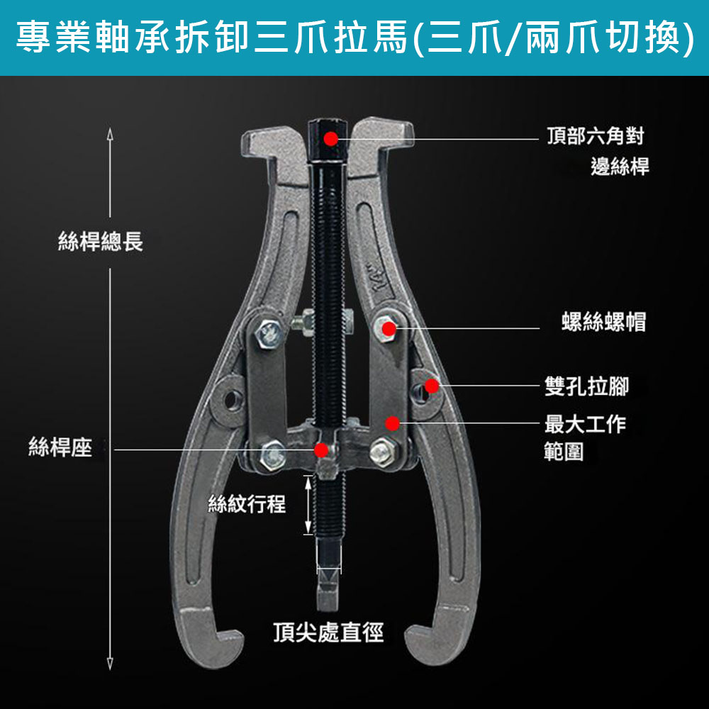 4-inch freely switchable puller 100mm three-jaw/two-jaw switch, , large