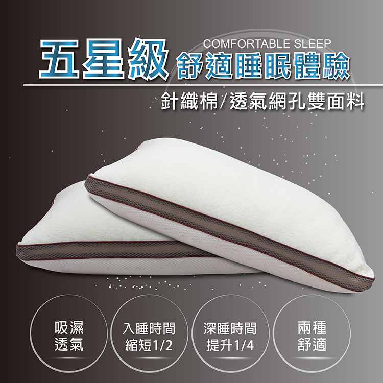 【多利寶寢具】FITNESS_乳膠羽絲絨雙面枕頭(偏軟枕)-1顆, , large