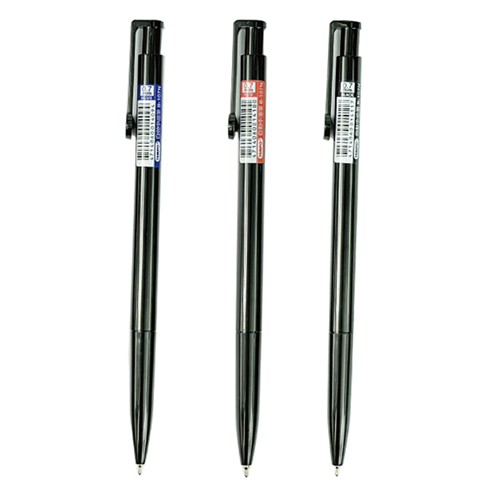 節奏 TEMPO 自動 中油筆 0.7mm 單色20支入 /盒 B-107N(藍、紅、黑)  -  多款可選, , large
