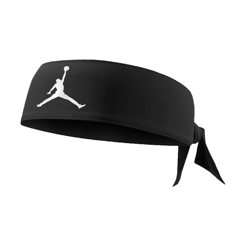 NIKE JORDAN DRI-FIT 單色綁帶式頭帶 運動頭帶 止汗髮帶 健身 跑步 運動 吸汗 乾爽 彈性 黑 白, , large