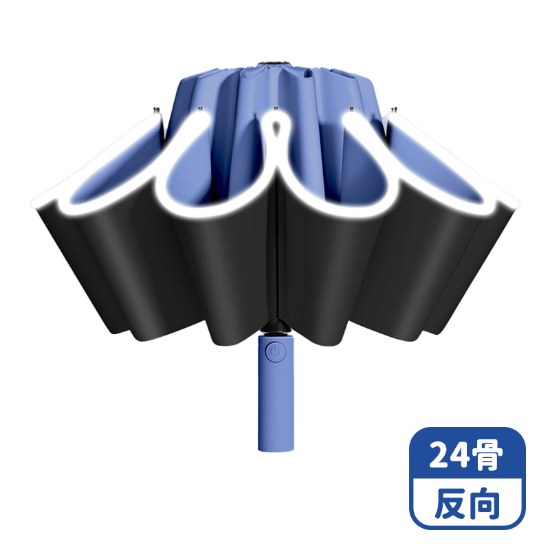 【咪咪購物】VID 雨傘 折疊傘 24骨｜自動反向｜藏青｜開車族必備, , large
