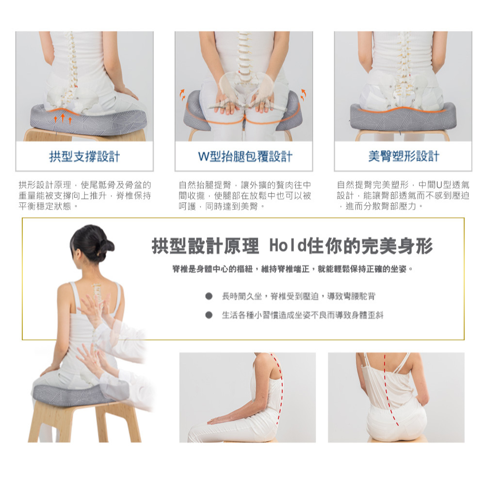 【旭】日本旭川AIRFit氧活力進階版人體工學護脊腰靠坐墊組 透氣坐墊 腰靠墊 椅子靠墊 辦公 電腦椅 護腰墊, , large
