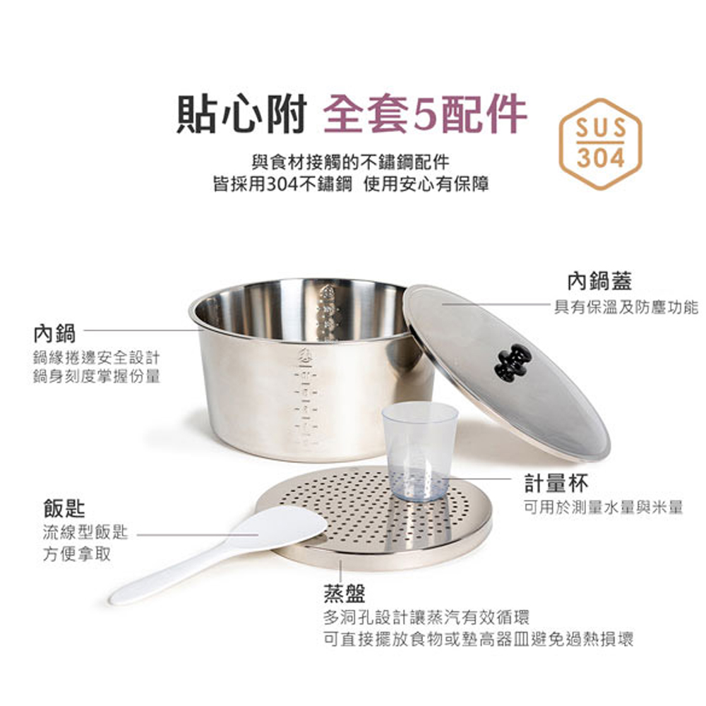 TATUNG 大同 11人份夢幻粉不鏽鋼配件電鍋 TAC-11R-MDP, , large
