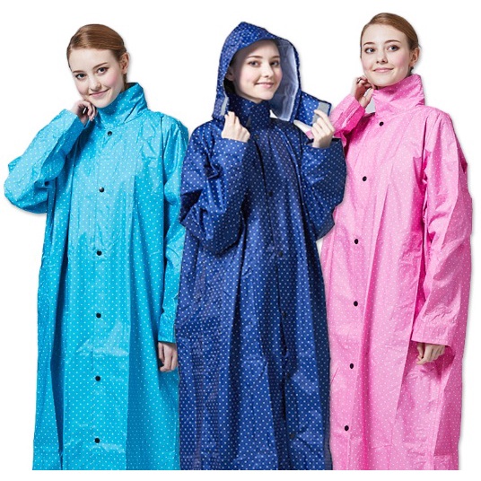 【周周生活｜晴雨選品館】一件式前開雨衣 日系淑女雨衣 成人輕量雨衣 時尚雨衣 東伸雨衣 佳麗款 現貨, , large
